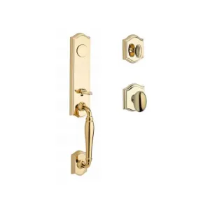 Baldwin Reserve Handleset Ellipse Knob and Traditional Arch Rose