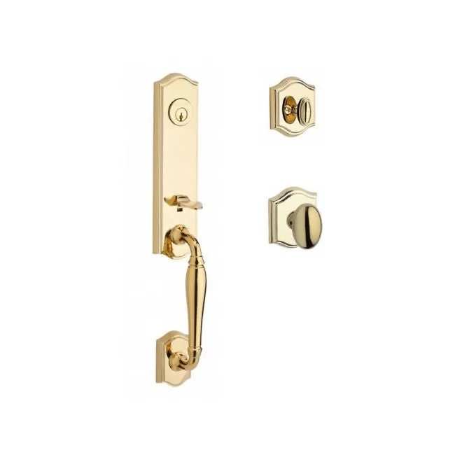Baldwin Reserve Handleset Ellipse Knob and Traditional Arch Rose