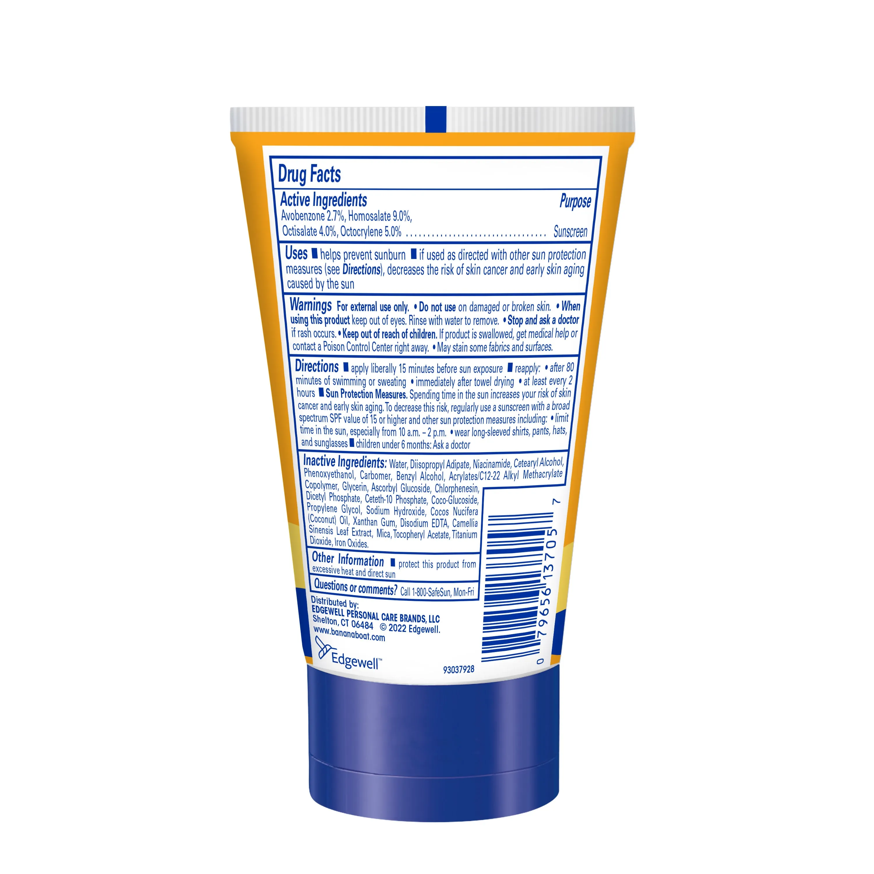 Banana Boat Protection Plus Vitamins Face Sunscreen Lotion 2 OZ, SPF 50, 12 Hour Hydration, Water Resistant (80 Minutes) Sunblock