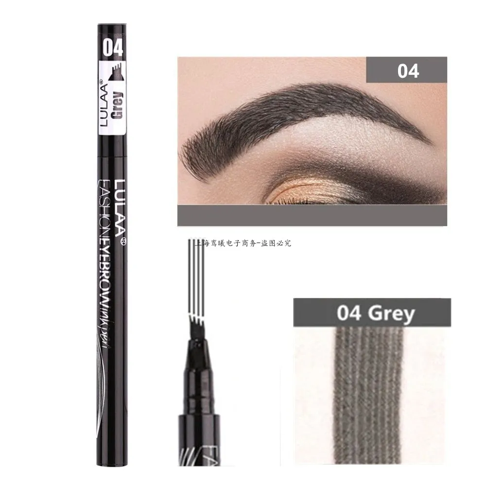 Beauty 5 Colors Eyebrow Pen Waterproof 4 Fork Tip Eyebrow Tattoo Pencil