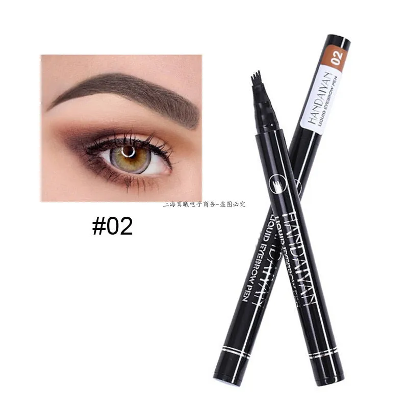 Beauty 5 Colors Eyebrow Pen Waterproof 4 Fork Tip Eyebrow Tattoo Pencil