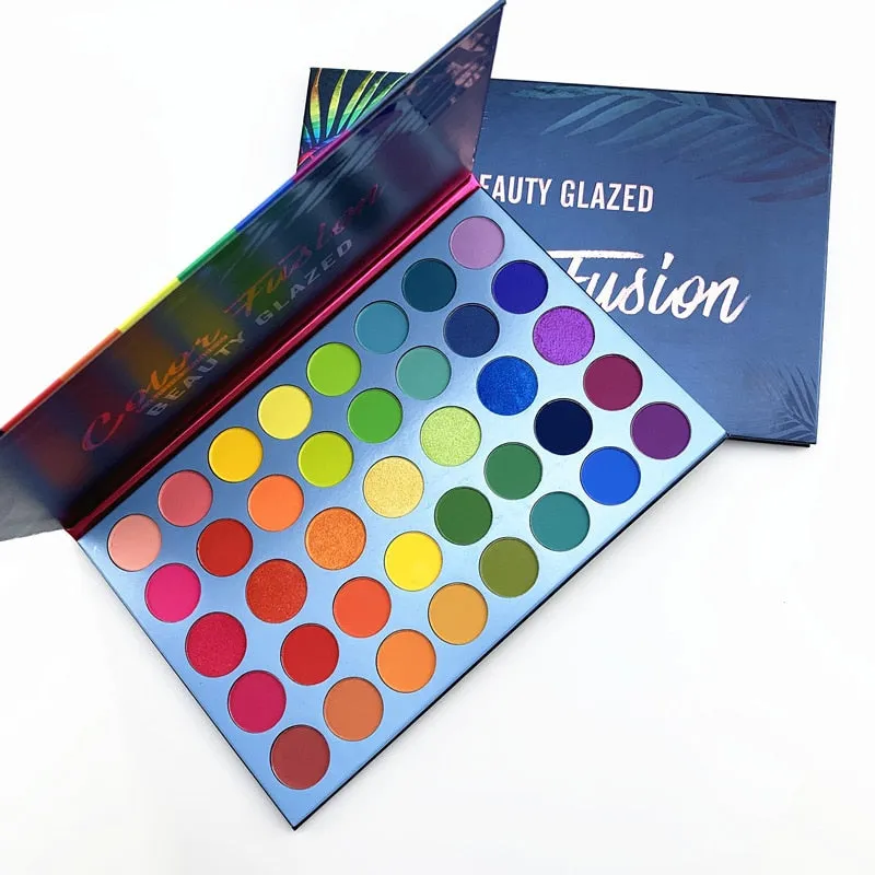 Beauty Glazed eyeshadow palette colorful Eye shadow Palette Glitter