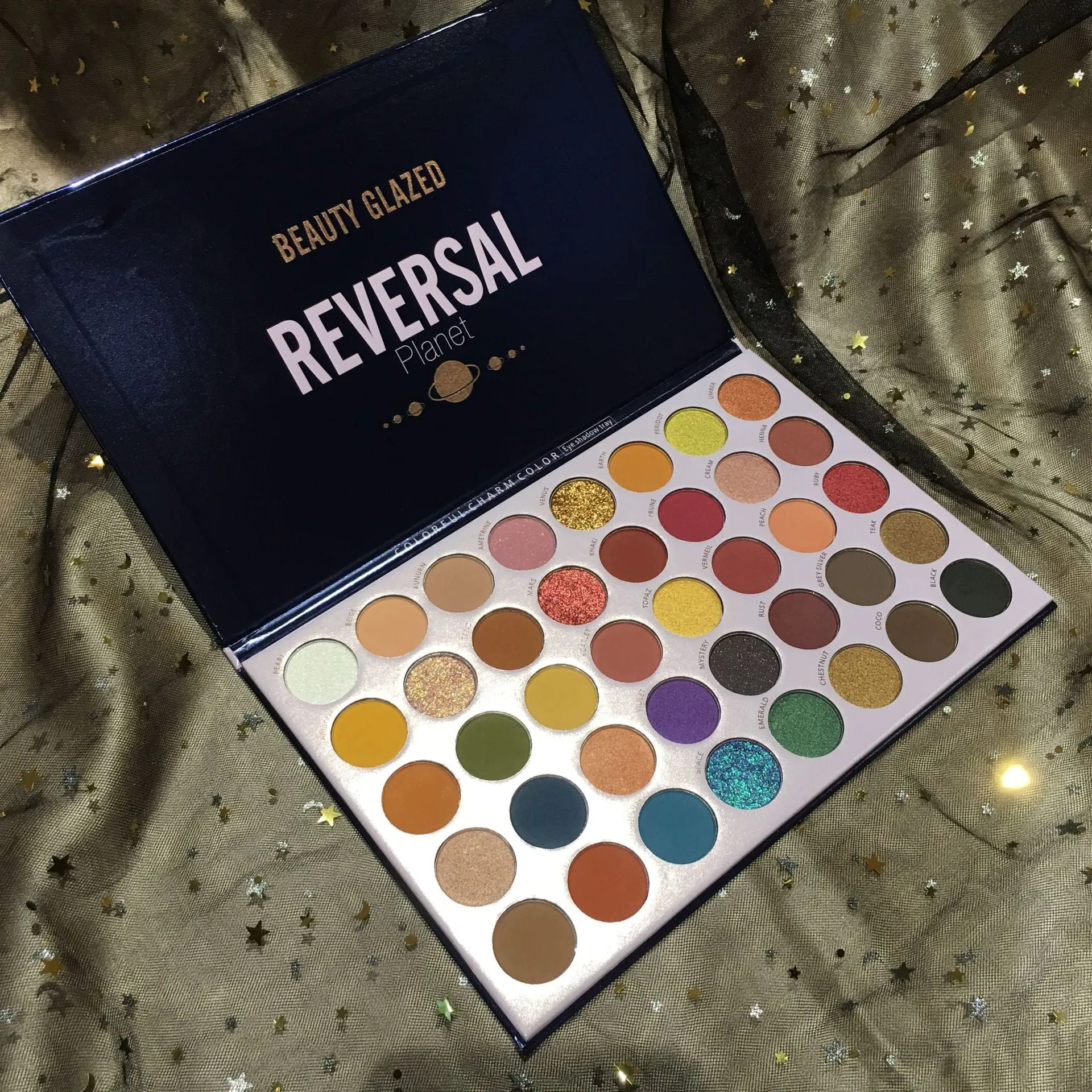 Beauty Glazed eyeshadow palette colorful Eye shadow Palette Glitter