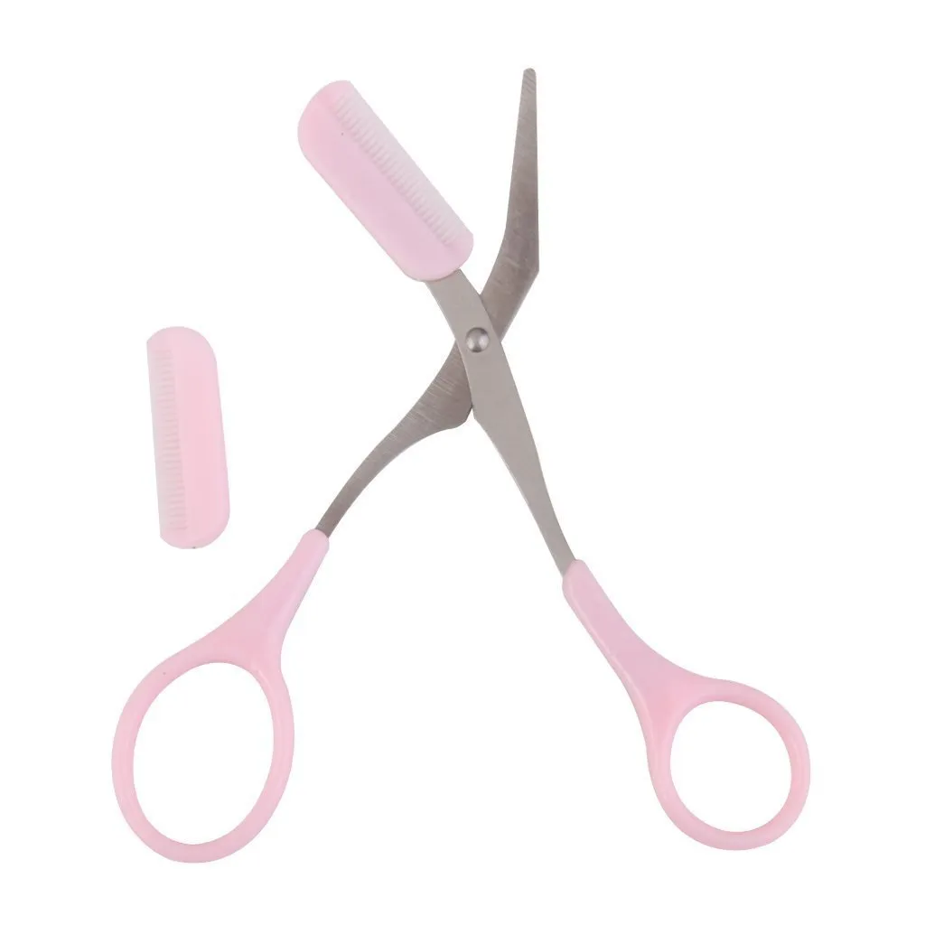 BeeSpring Women Eyebrow Trimmer Comb Eyelash Hair Scissors Cutter Remover Makeup Tool