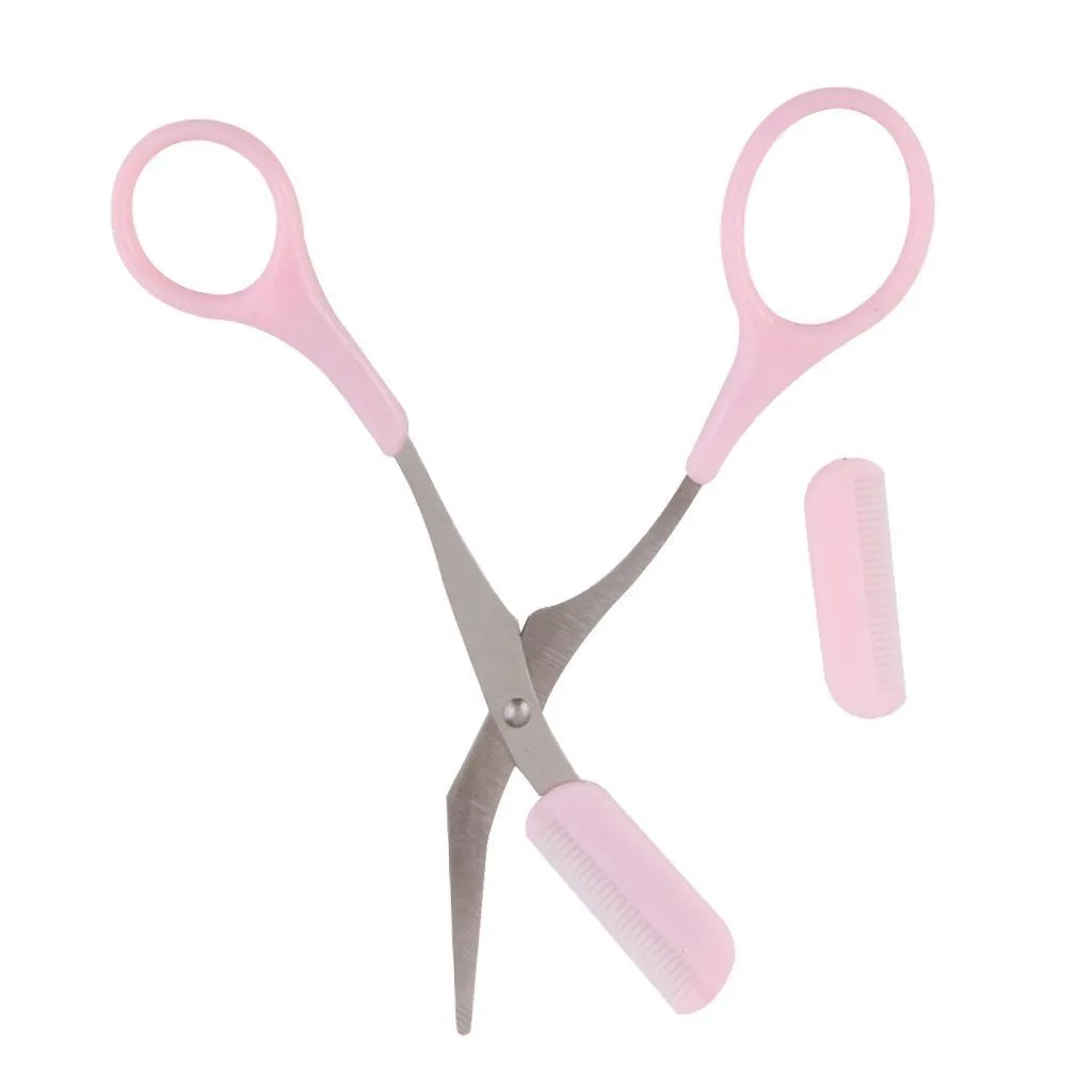 BeeSpring Women Eyebrow Trimmer Comb Eyelash Hair Scissors Cutter Remover Makeup Tool