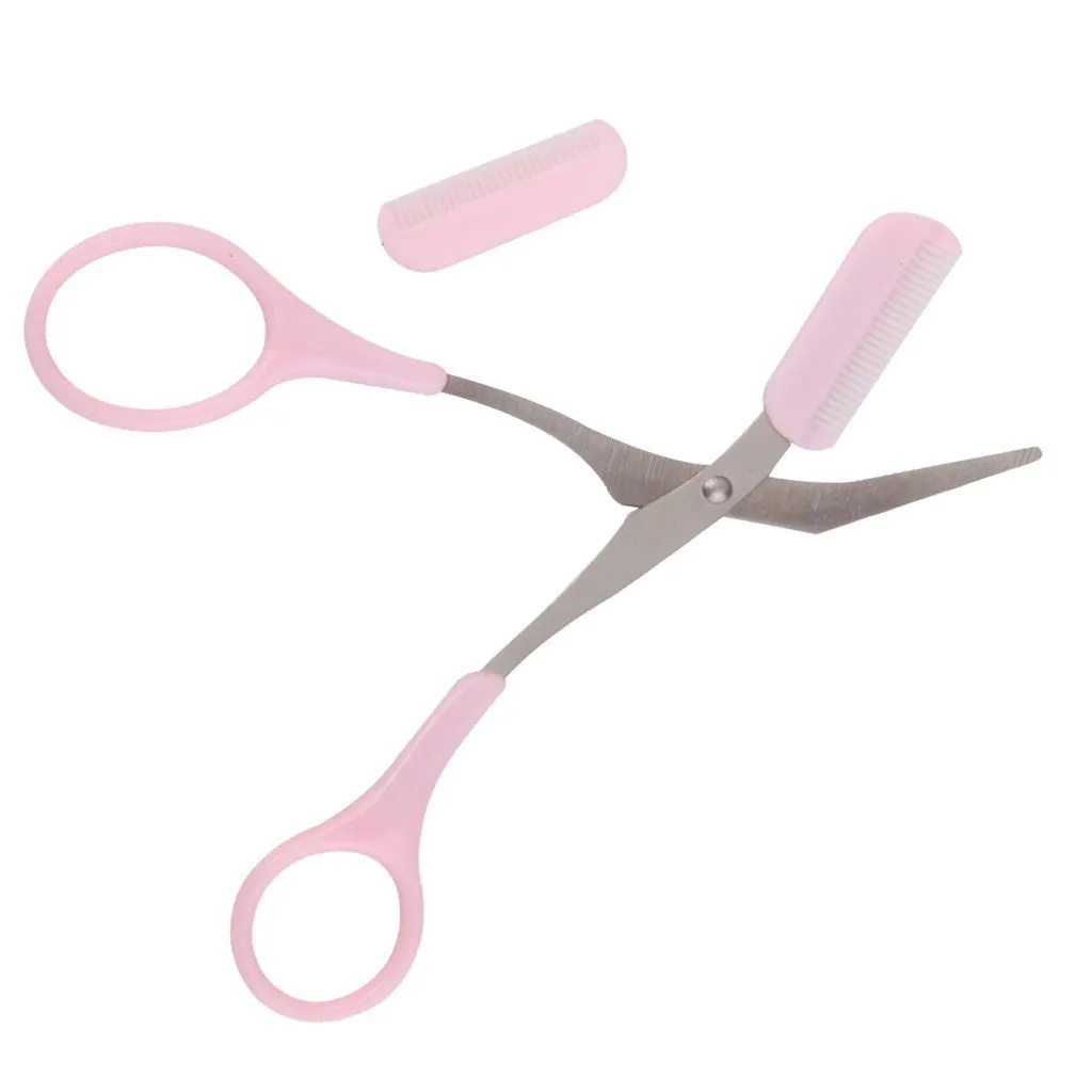 BeeSpring Women Eyebrow Trimmer Comb Eyelash Hair Scissors Cutter Remover Makeup Tool
