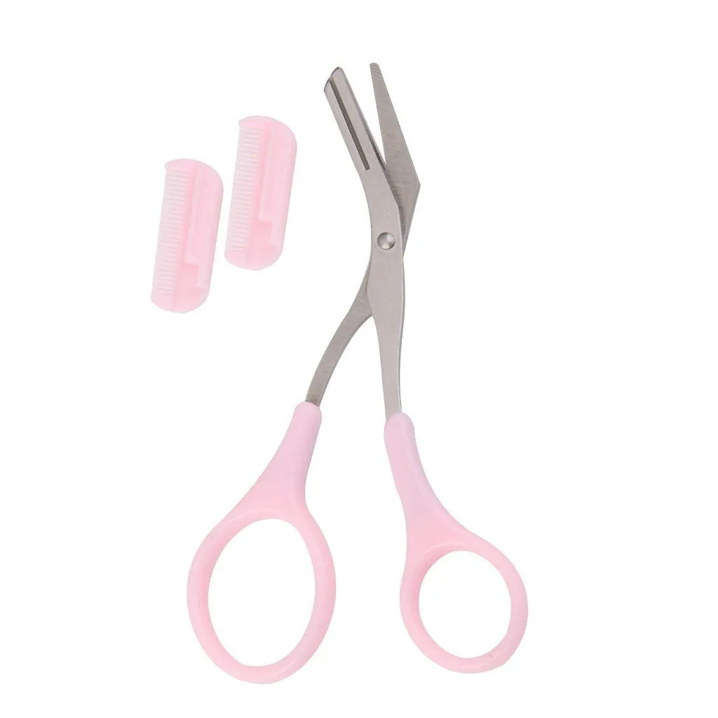 BeeSpring Women Eyebrow Trimmer Comb Eyelash Hair Scissors Cutter Remover Makeup Tool