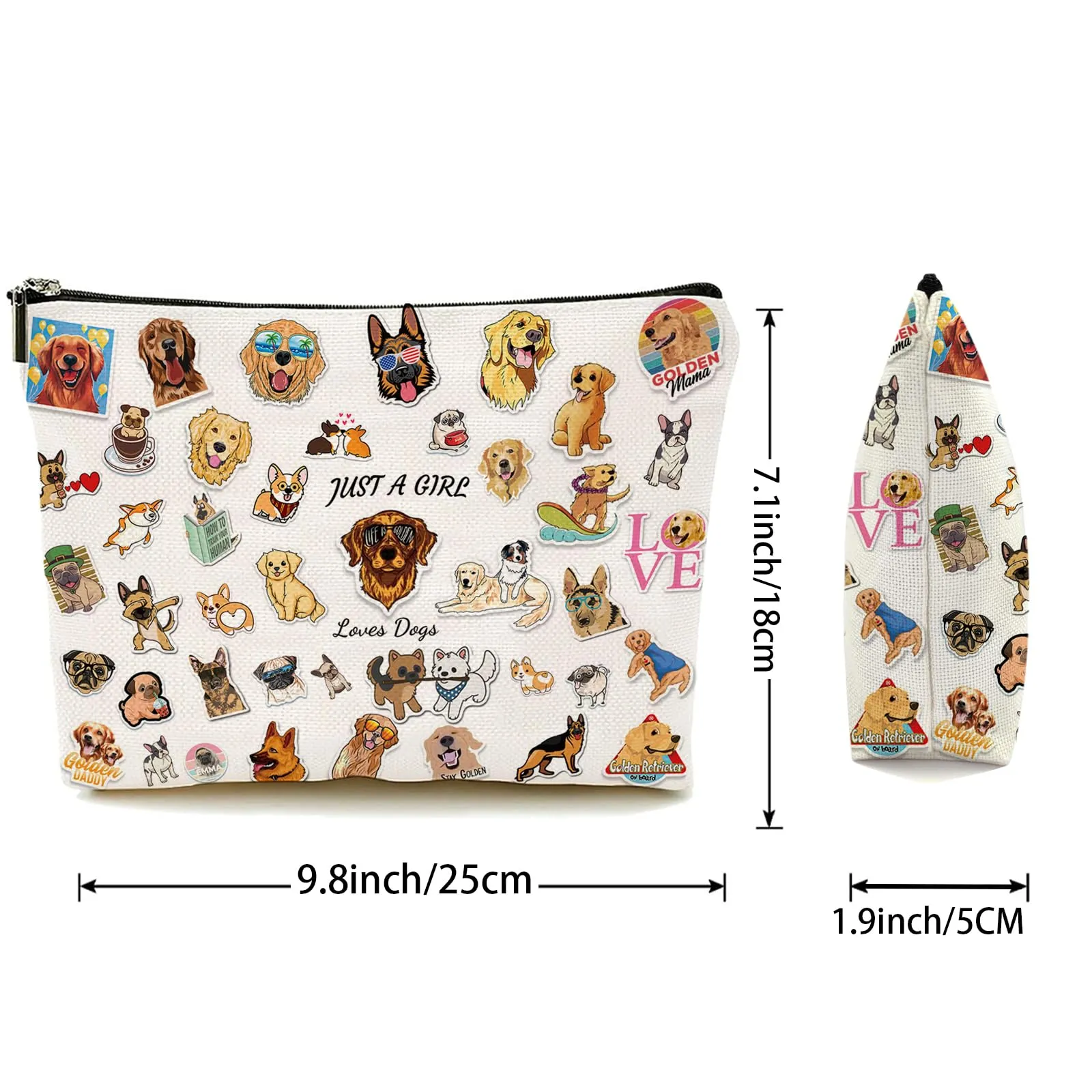 BEMIRL Dog Makeup Bags, Dog Gifts for Teen Girl Gift Ideas, Funny Dog Lover Gifts for Girls Christmas Birthday Gifts for Teenage Girls, Friends, Sister, Daughter, Women