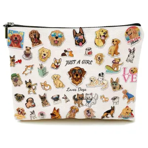 BEMIRL Dog Makeup Bags, Dog Gifts for Teen Girl Gift Ideas, Funny Dog Lover Gifts for Girls Christmas Birthday Gifts for Teenage Girls, Friends, Sister, Daughter, Women