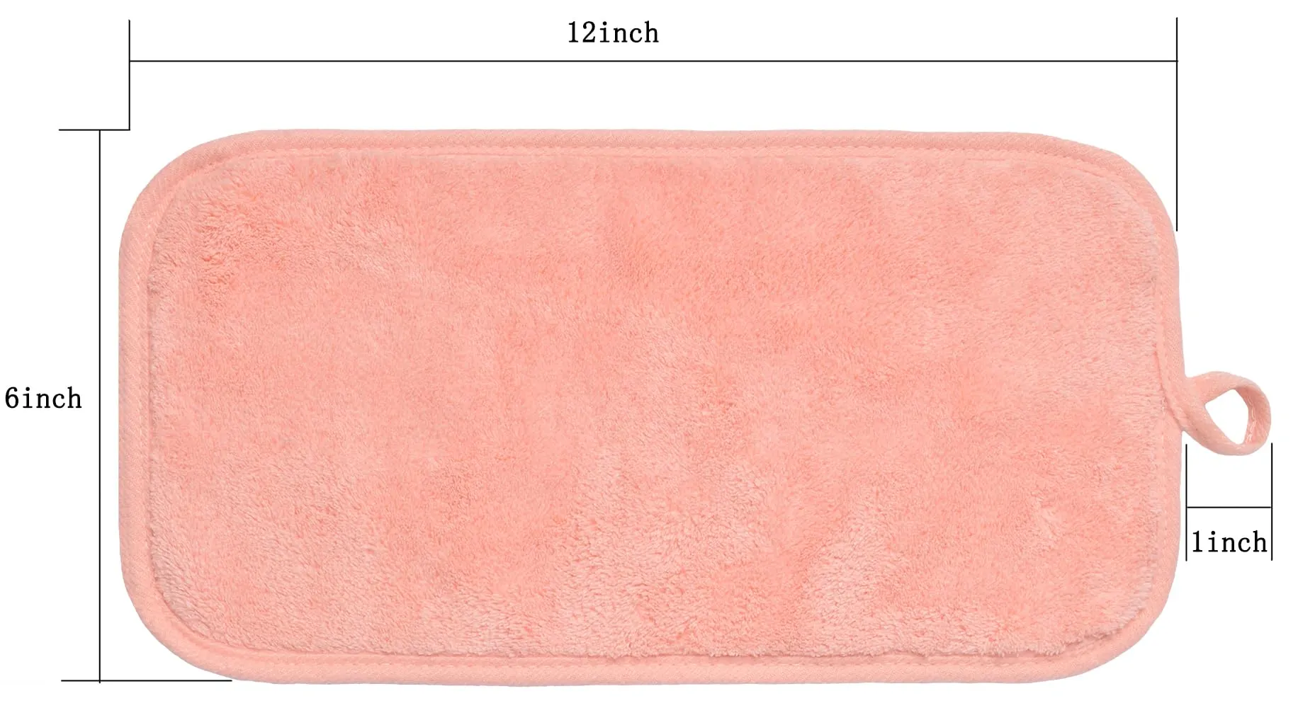 BloomSesame Makeup Remover Cloths for Face, Eye, Lips - Reusable Makeup Remover Pads Soft Microfiber Facial Cleansing Cloths 6 x 12 inch 12 Pack (Coral)