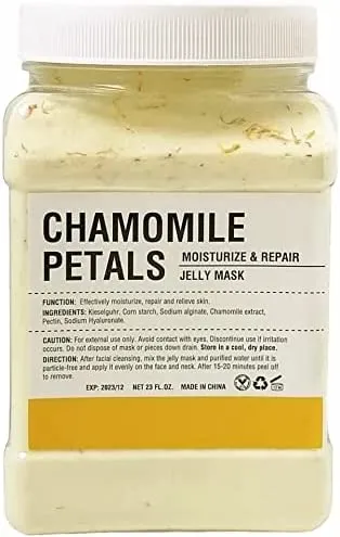 BUFF. BEAUTY Chamomile Petals Facial Peel Off Jelly Mask, Bikini, Underarms Area Peel Mask - 30 Different Flavors - Home andProfessional Size 23oz, mascarillas para la cara facial