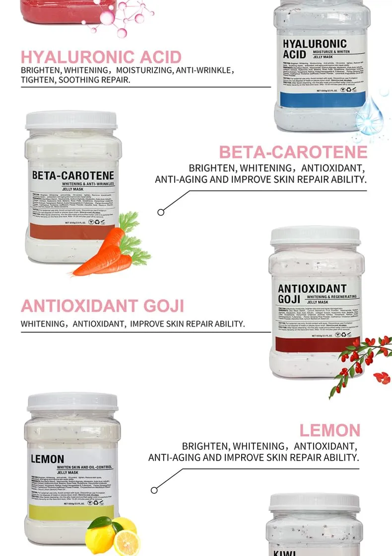 BUFF. BEAUTY Chamomile Petals Facial Peel Off Jelly Mask, Bikini, Underarms Area Peel Mask - 30 Different Flavors - Home andProfessional Size 23oz, mascarillas para la cara facial