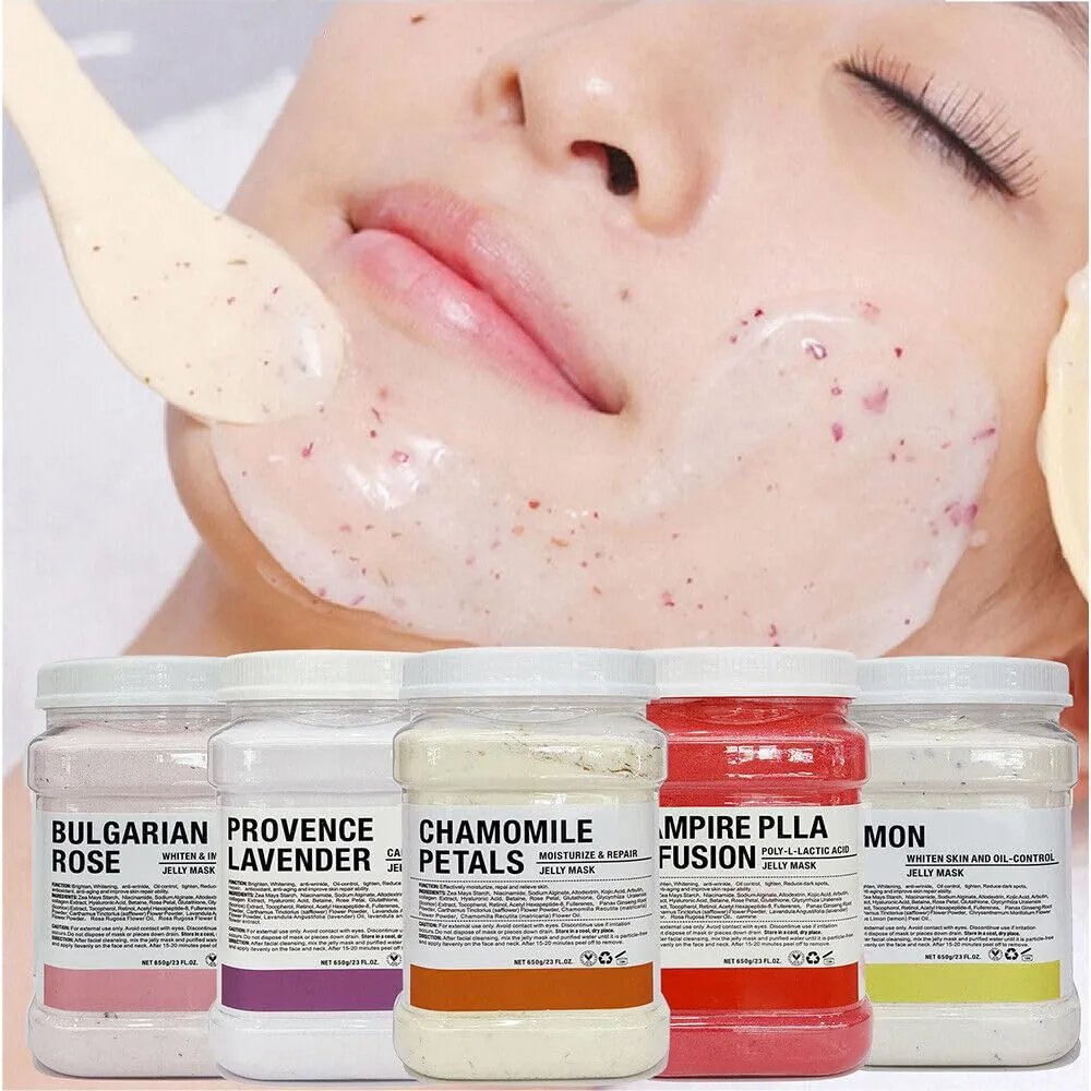 BUFF. BEAUTY Chamomile Petals Facial Peel Off Jelly Mask, Bikini, Underarms Area Peel Mask - 30 Different Flavors - Home andProfessional Size 23oz, mascarillas para la cara facial