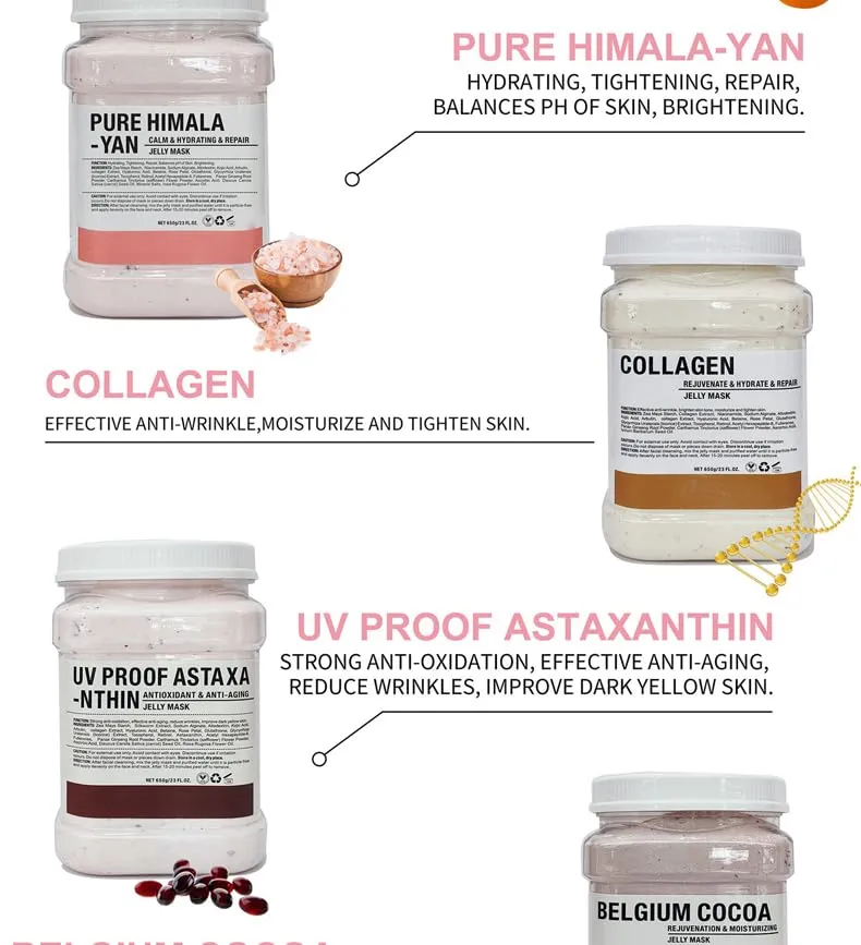 BUFF. BEAUTY Chamomile Petals Facial Peel Off Jelly Mask, Bikini, Underarms Area Peel Mask - 30 Different Flavors - Home andProfessional Size 23oz, mascarillas para la cara facial