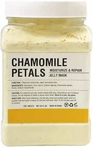 BUFF. BEAUTY Chamomile Petals Facial Peel Off Jelly Mask, Bikini, Underarms Area Peel Mask - 30 Different Flavors - Home andProfessional Size 23oz, mascarillas para la cara facial