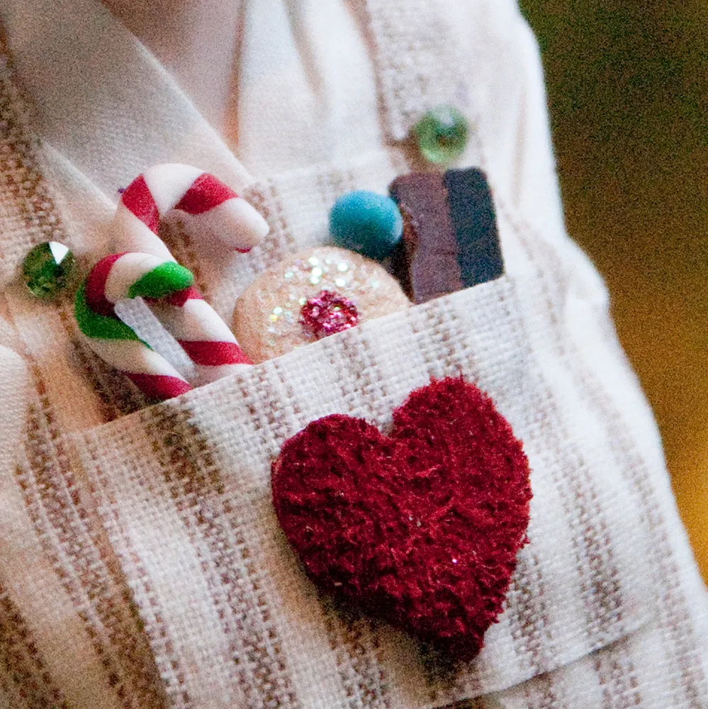 Chef Decoration Christmas - North Pole Elf - delightful gift for the chef - Cooking Apron with a Pocket full of Candy Canes