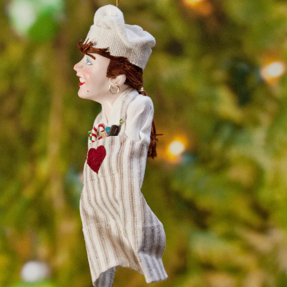 Chef Decoration Christmas - North Pole Elf - delightful gift for the chef - Cooking Apron with a Pocket full of Candy Canes