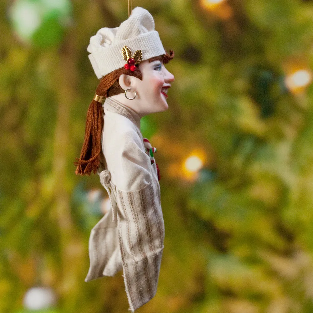 Chef Decoration Christmas - North Pole Elf - delightful gift for the chef - Cooking Apron with a Pocket full of Candy Canes