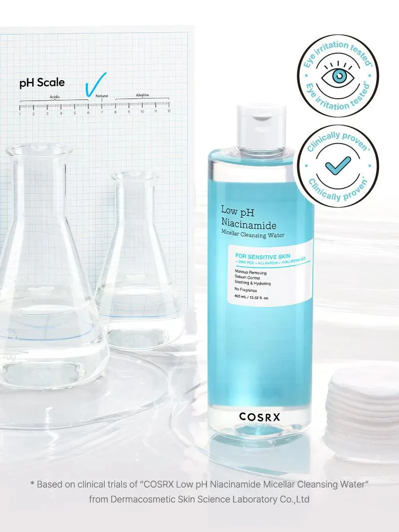 COSRX Low pH Niacinamide Micellar Cleansing Water ماء الميسلار لتنظيف البشرة من كوزركس