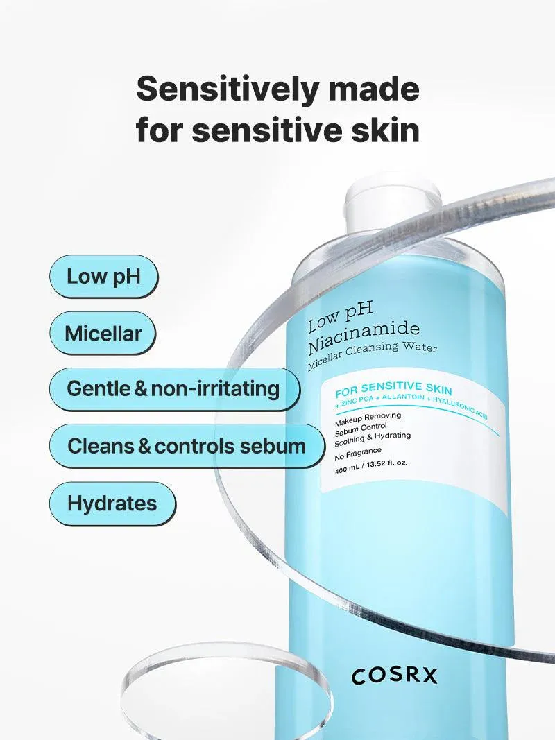 COSRX Low pH Niacinamide Micellar Cleansing Water ماء الميسلار لتنظيف البشرة من كوزركس