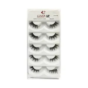 Cover Up 100% Human Eyelash Hair Black  CU-03
