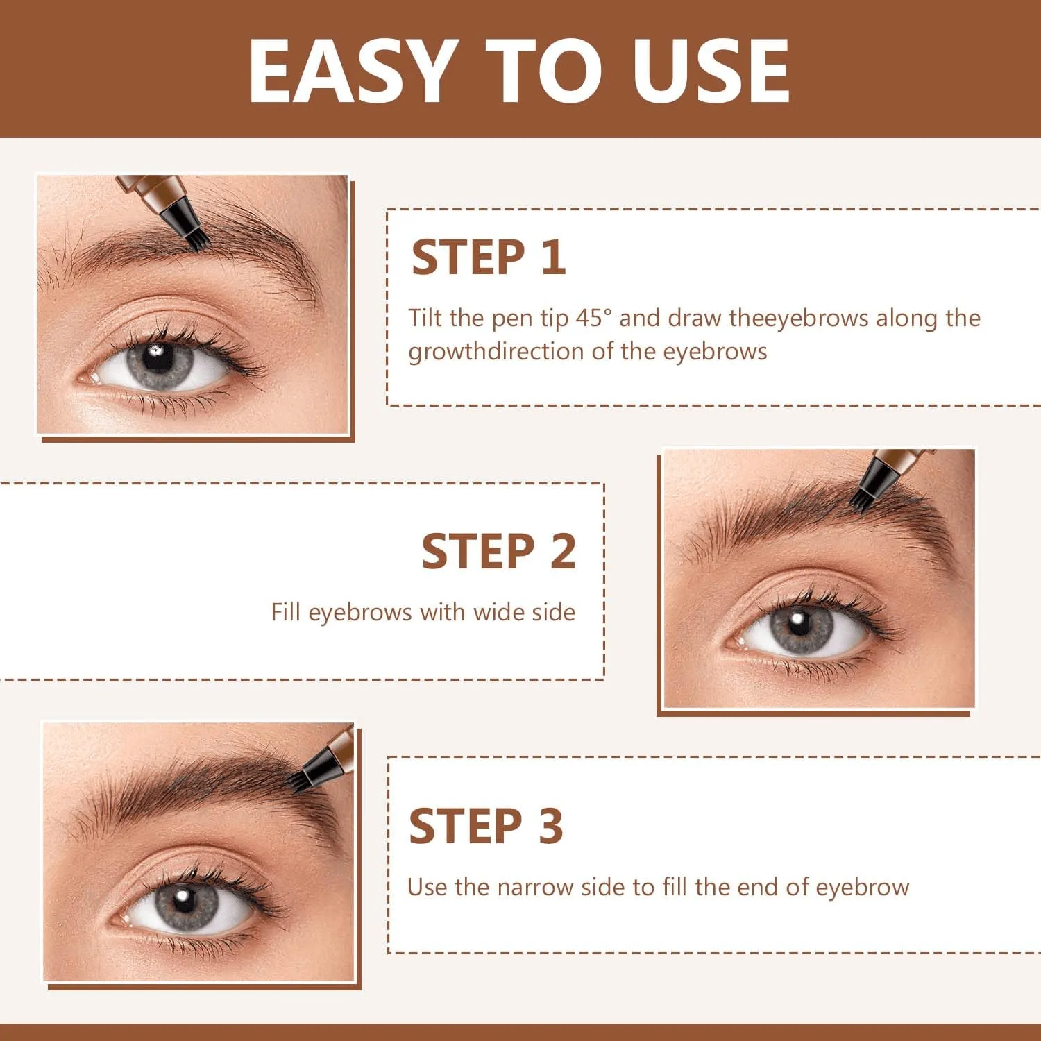 Cover Up Eyebrow Tattoo - Dark Brown