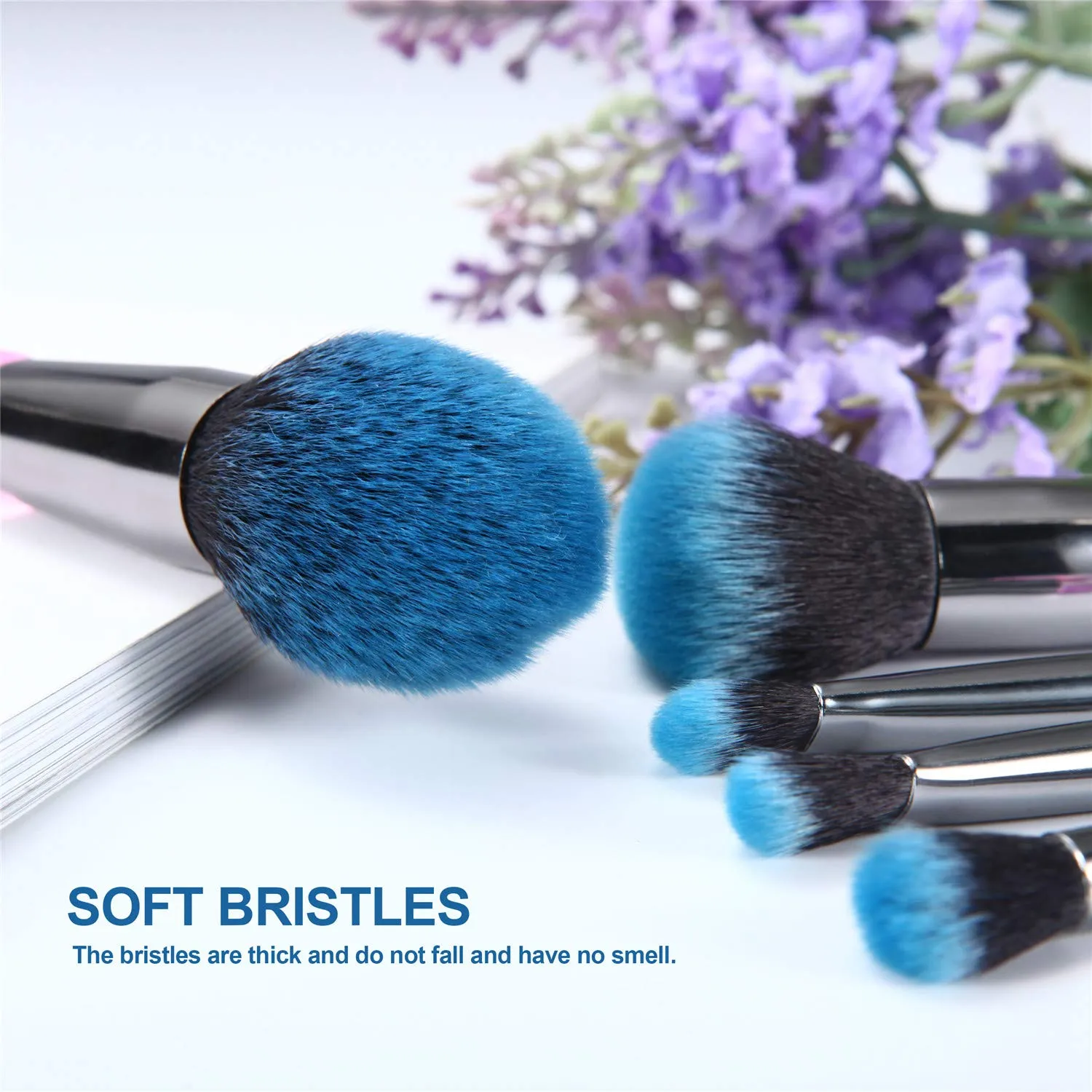 Crystal-15pcs Green Makeup Brush Sets