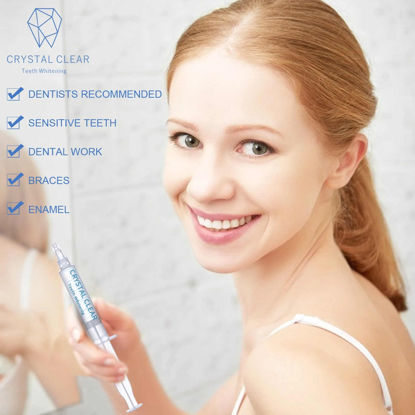 Crystal Clear Teeth Whitening Gel Refill - 10 Pack
