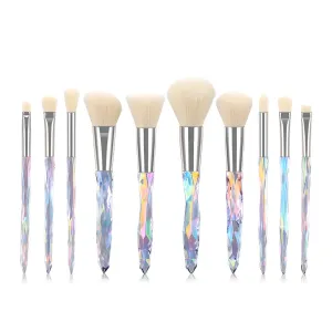 Crystal Makeup Brushes Sets-white