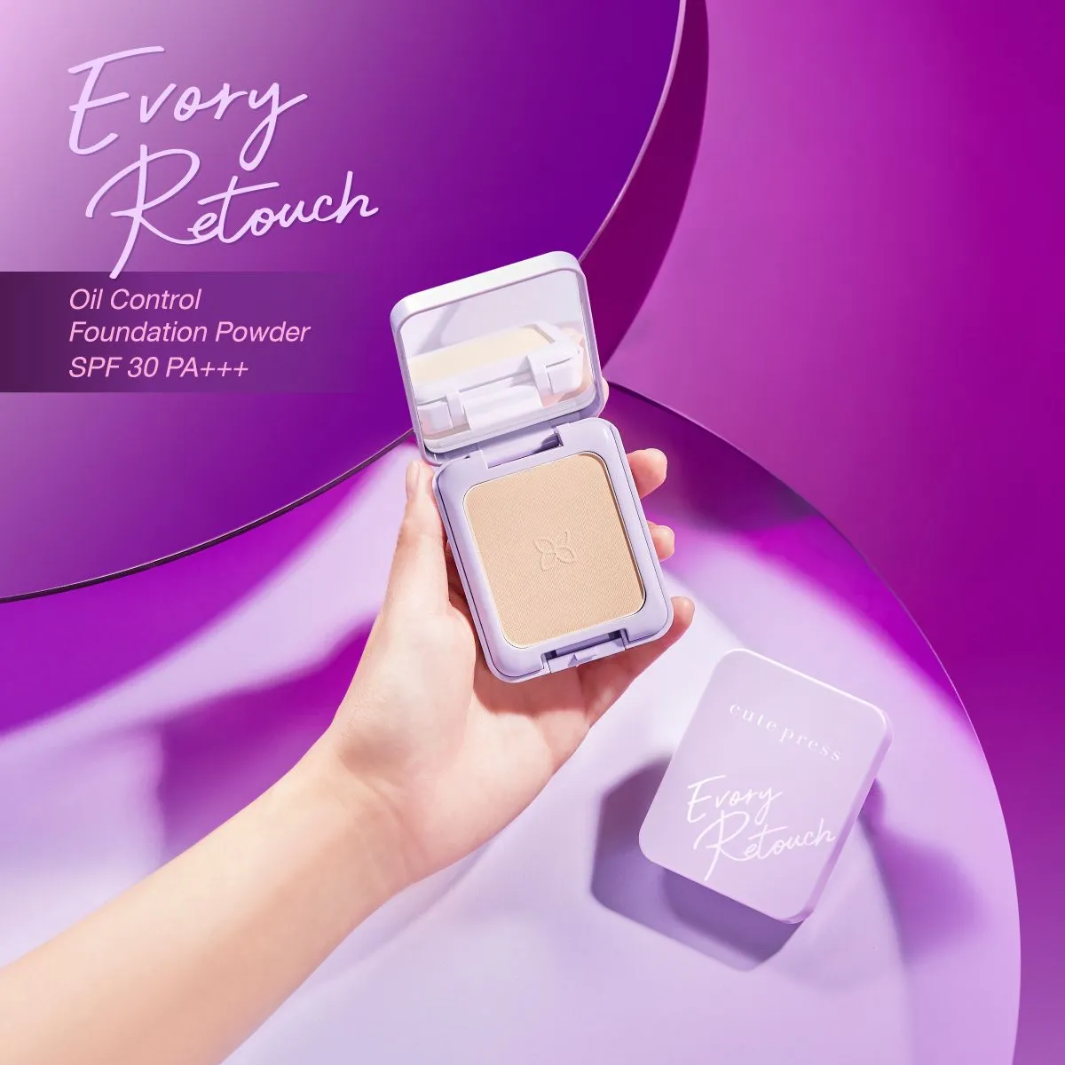 Cute Press Evory Retouch Oil Control Foundation Powder SPF 30 PA    12G B1 (Thai)