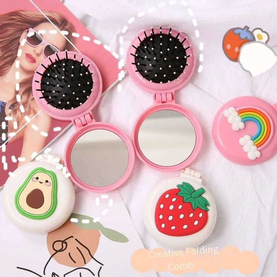 Dashing Dino Pocket Mirror with Comb