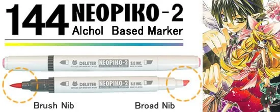 DELETER Neopiko-2 Dual-tipped Alcohol-based Marker - Spring Green (418)