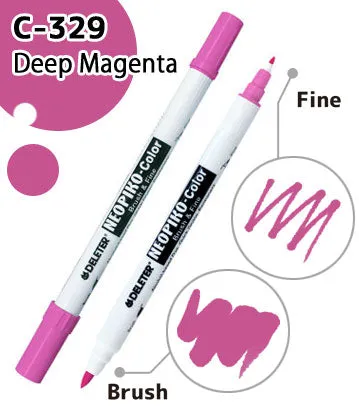 DELETER NEOPIKO-Color Deep Magenta (C-329) Alcohol-based Dual Tipped Marker