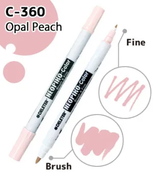 DELETER NEOPIKO-Color Opal Peach (C-360) Alcohol-based Dual Tipped Marker