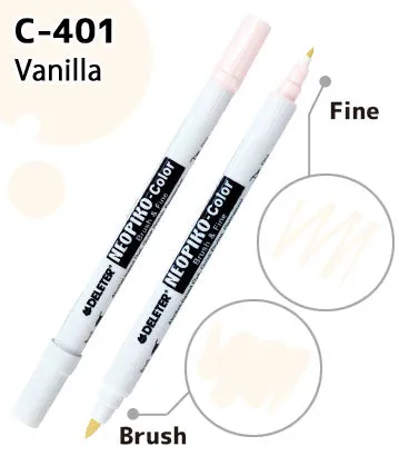 DELETER NEOPIKO-Color Vanilla (C-401) Alcohol-based Dual Tipped Marker