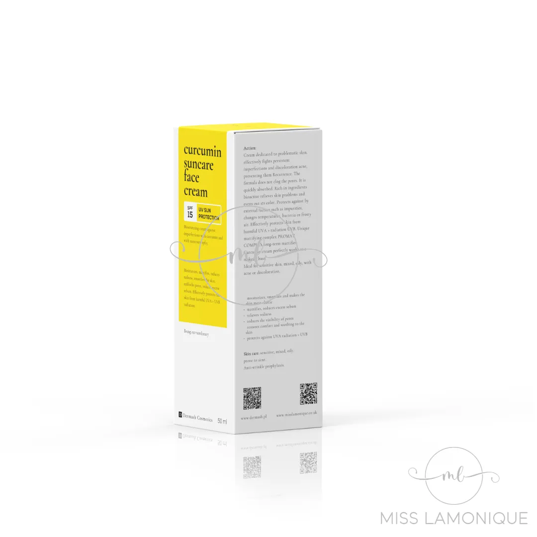 Dermash Cosmetics NEW Moisturizing cream SPF15 with curcumin
