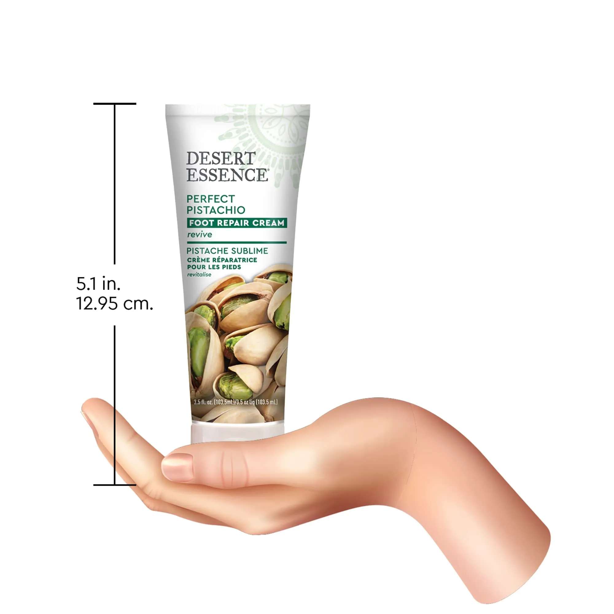 Desert Essence Pistachio Foot Repair Cream - 3.5 Fl Ounce - Pack of 3 - Restores Softness - Skin Repair & Renewal - Pistachio Nut Oil - Shea Butter - Macadamia Seed Oil - Cruelty-Free