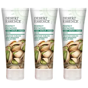 Desert Essence Pistachio Foot Repair Cream - 3.5 Fl Ounce - Pack of 3 - Restores Softness - Skin Repair & Renewal - Pistachio Nut Oil - Shea Butter - Macadamia Seed Oil - Cruelty-Free