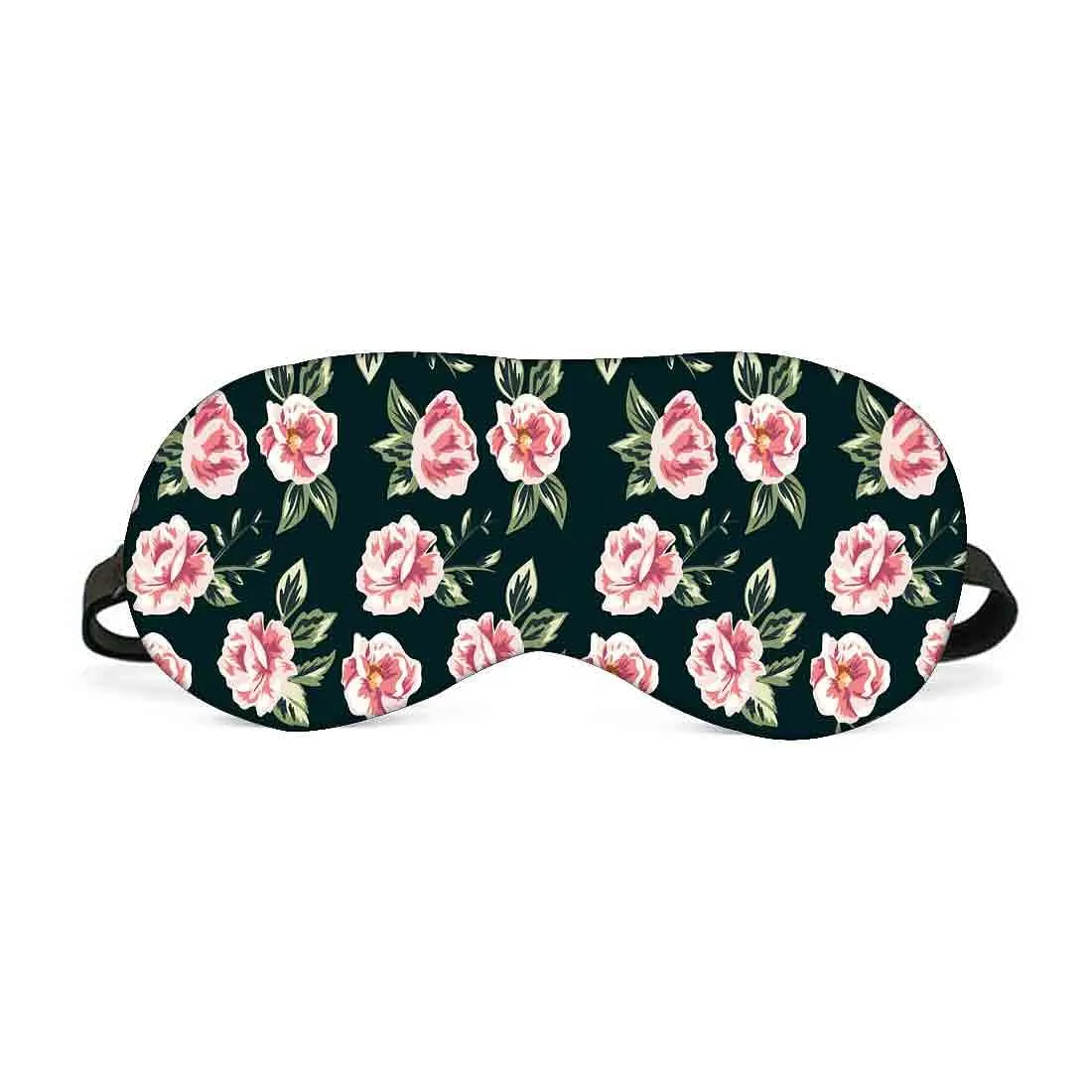 Designer Travel Eye Mask for Sleeping - Roses - Made in India