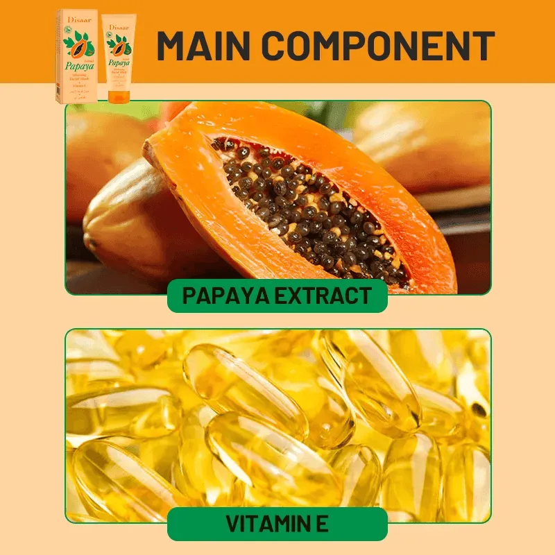 Disaar Papaya Extract Vitamin E Whitening Facial Wash - 100g