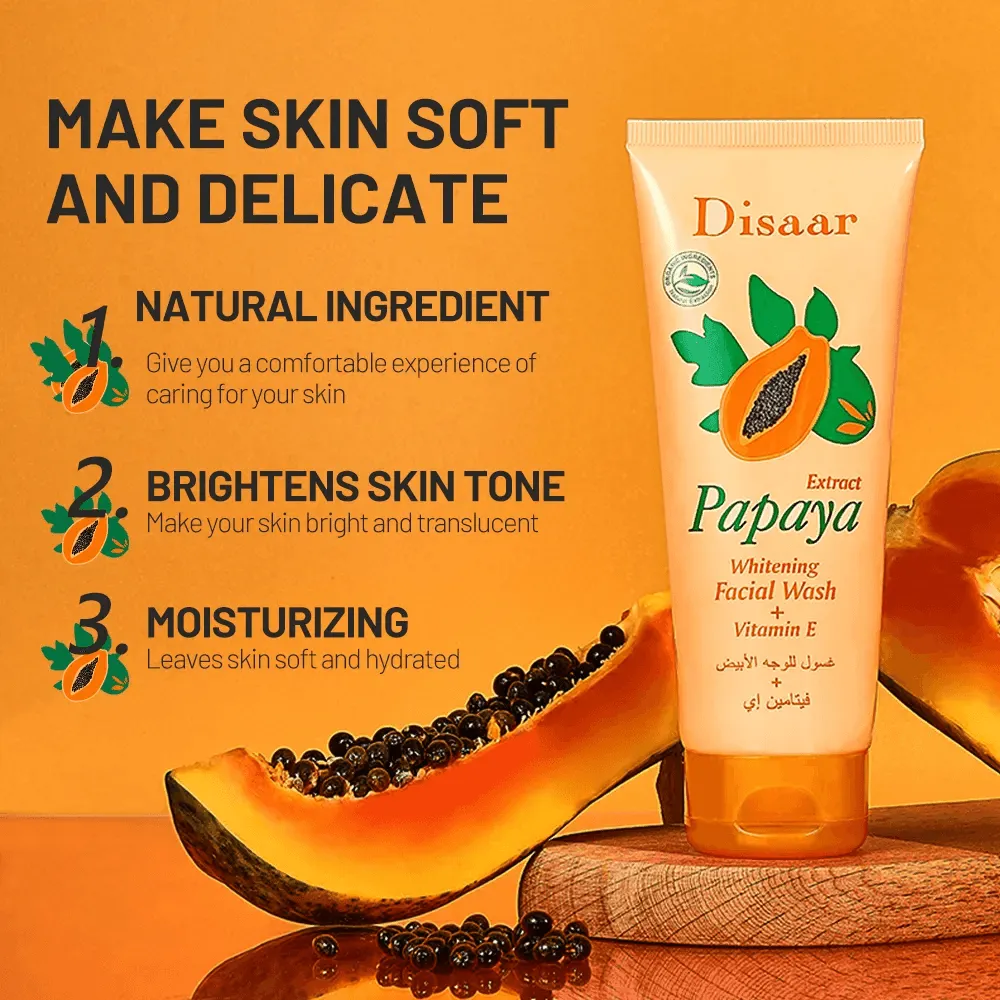 Disaar Papaya Extract Vitamin E Whitening Facial Wash - 100g