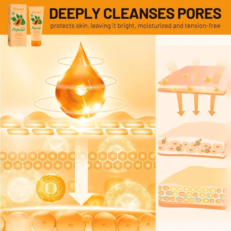 Disaar Papaya Extract Vitamin E Whitening Facial Wash - 100g