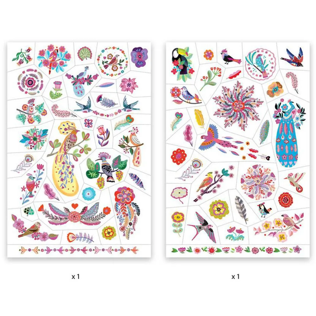 DJECO BRIGHT BIRDS TATTOOS