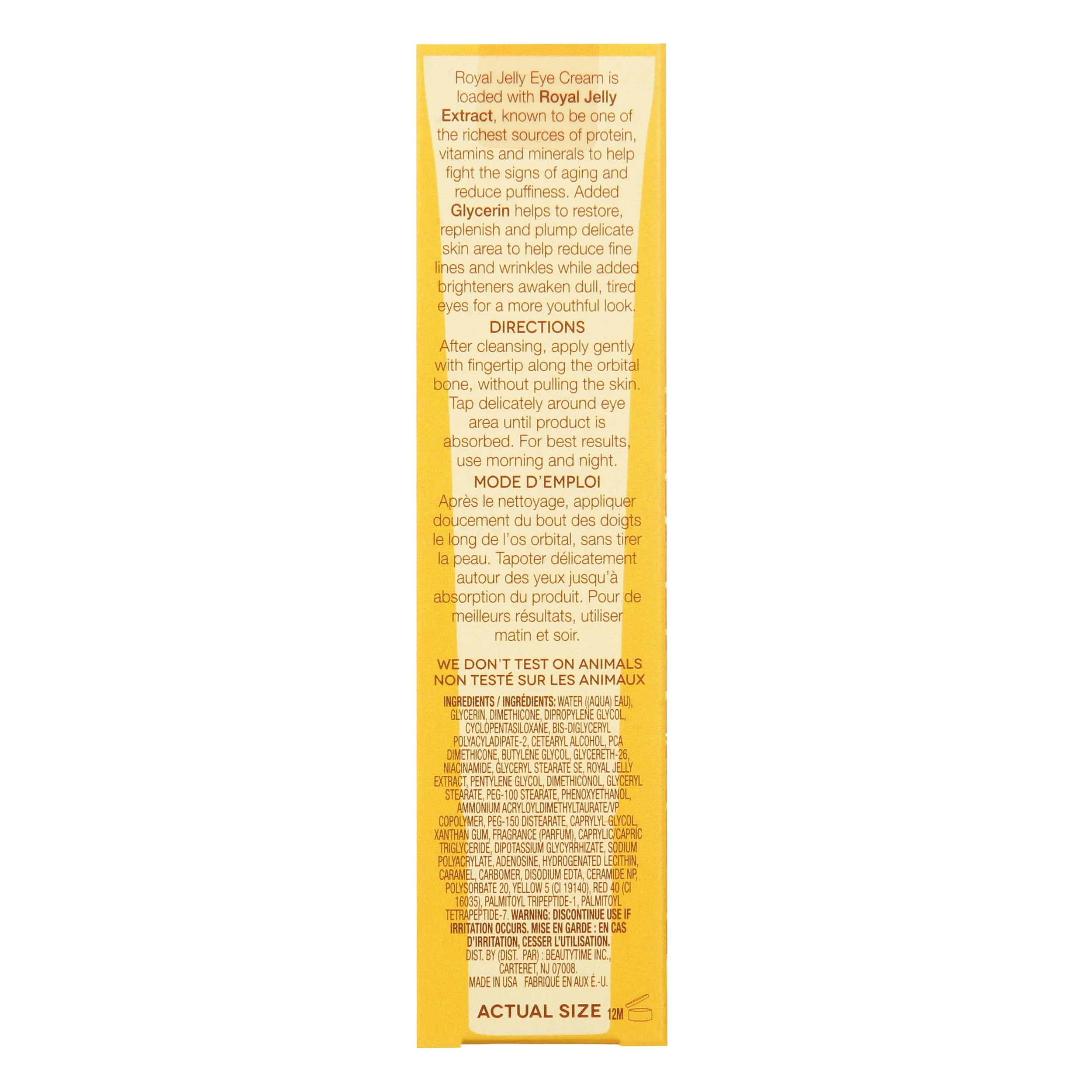 Earth to Skin Honey Royal Jelly Calming Eye Cream, 0.75 oz