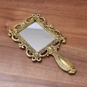 Elegant Oxidised Vintage Hand Mirror