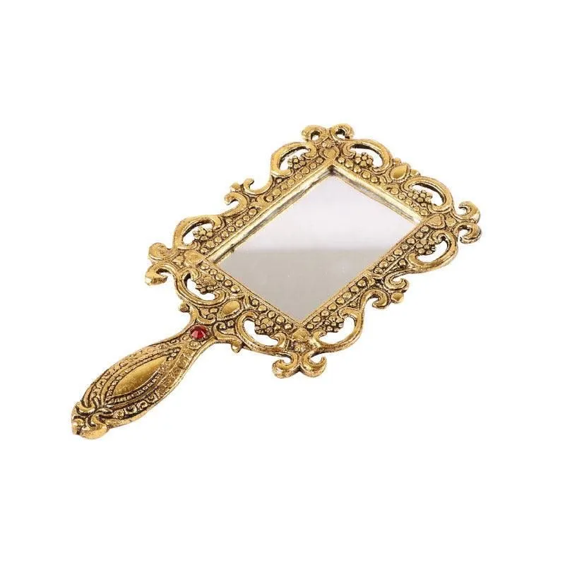 Elegant Oxidised Vintage Hand Mirror