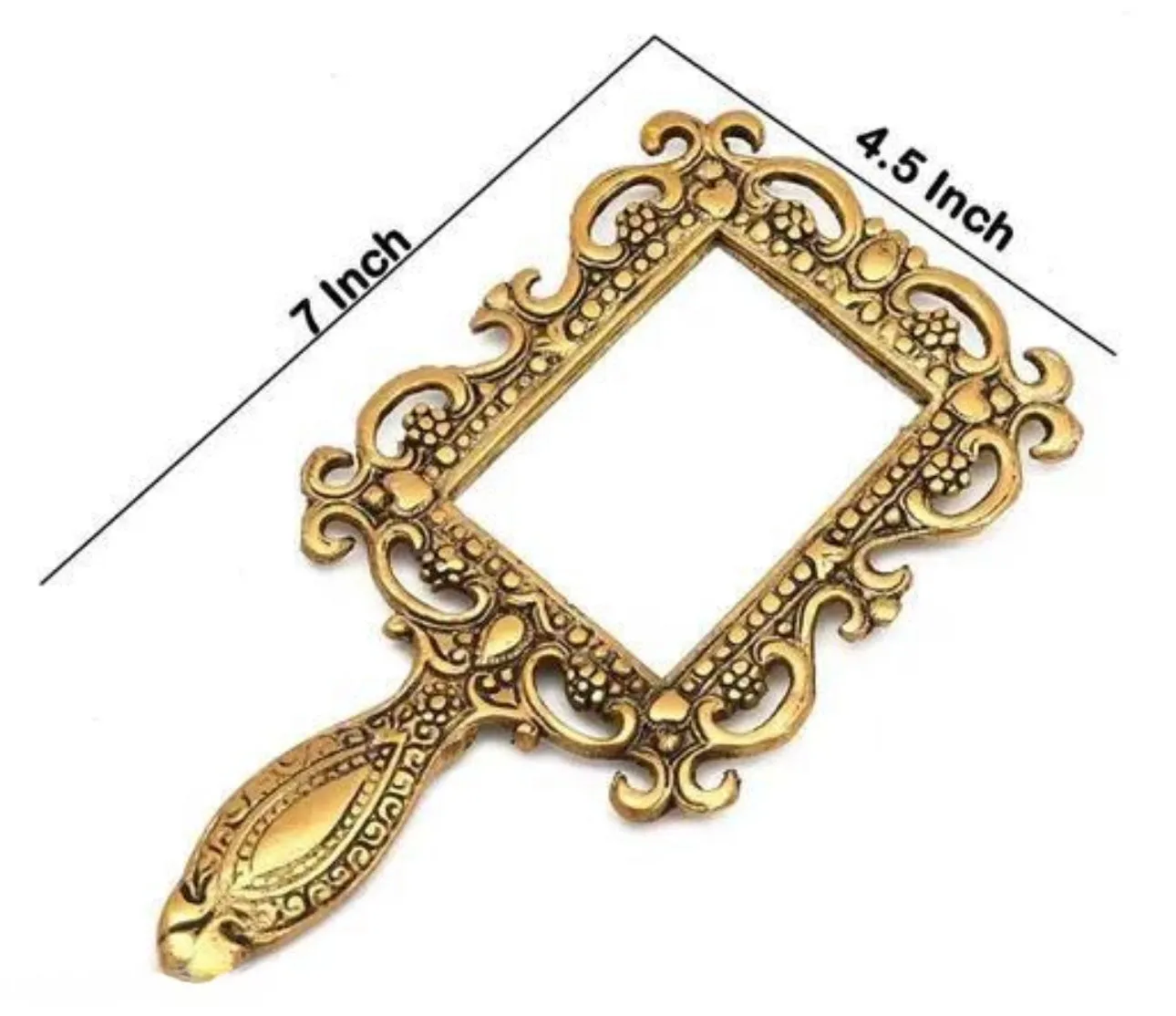 Elegant Oxidised Vintage Hand Mirror