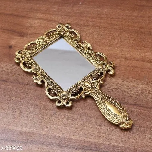 Elegant Oxidised Vintage Hand Mirror