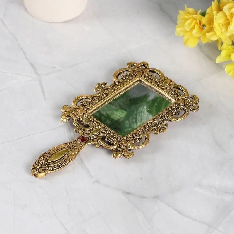 Elegant Oxidised Vintage Hand Mirror