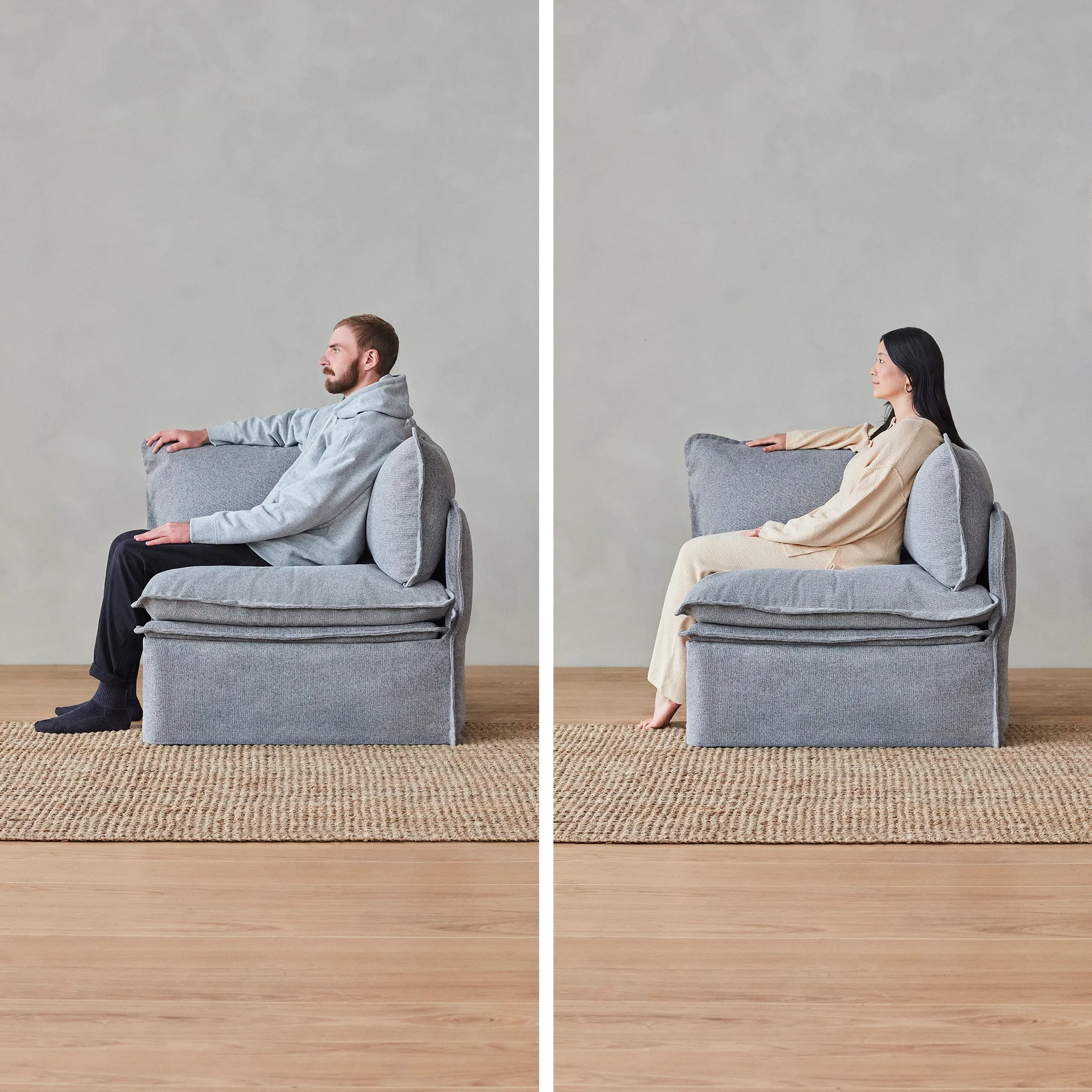 Elevate Comfort Layer for Chaise Armchair in Powder